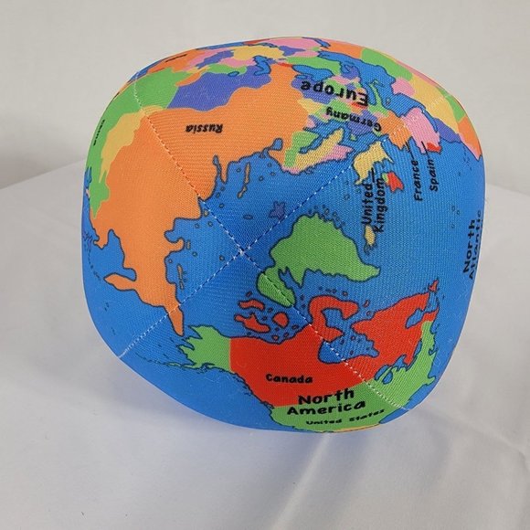 Earth Small Round Globe Plush 6 Inches Brand Unknown - Picture 6 of 6